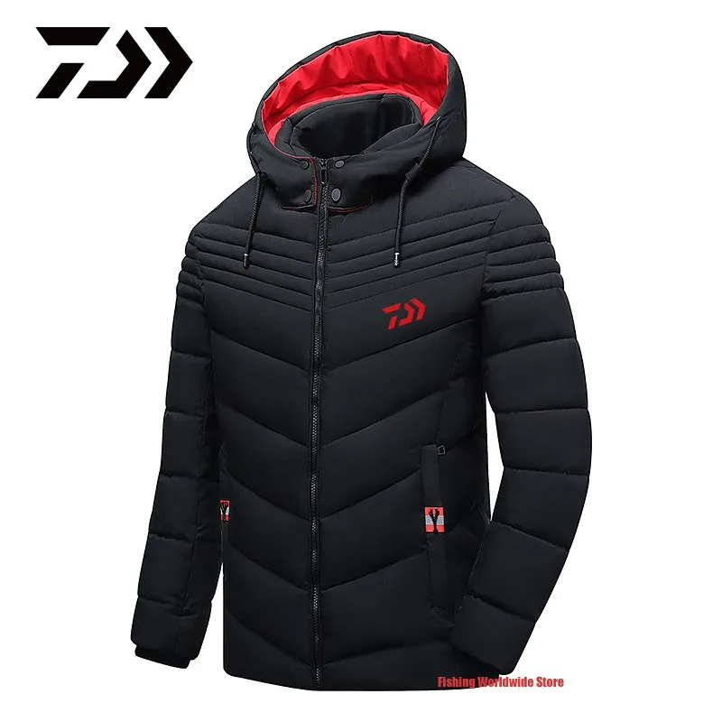 

2021 Fishing Jackets Men Thicken Thermal Velvet Warm Hiking Camping Fishing Coats Winter Sports Daiwa Fishing Clothings