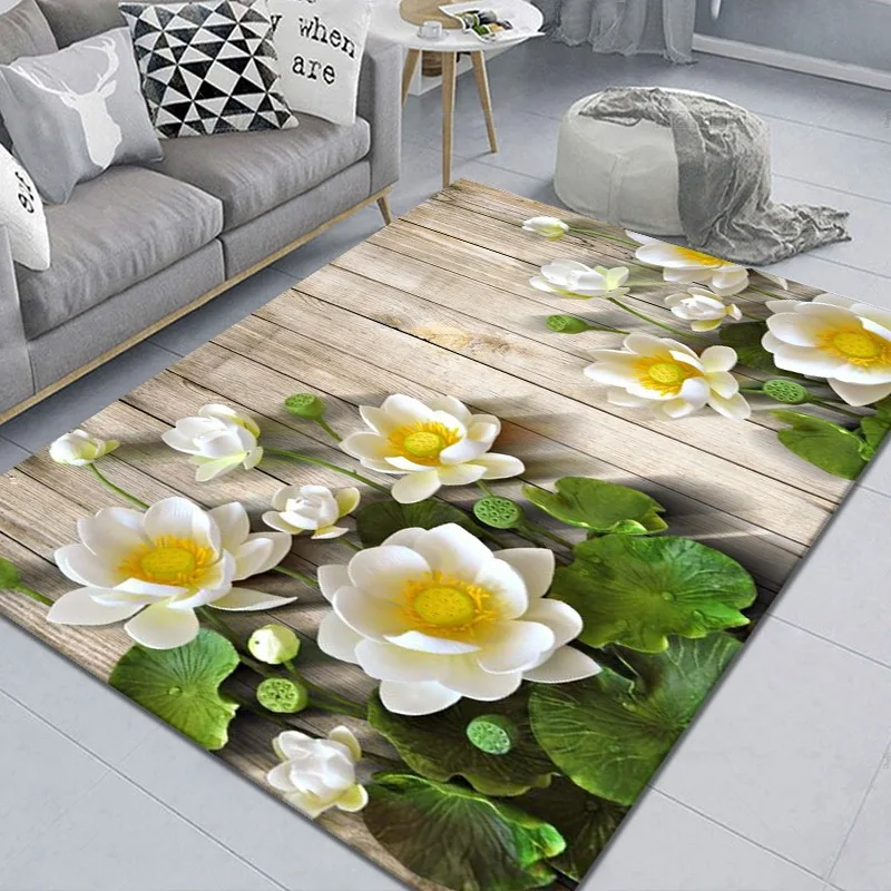 

Modern Nordic style flowers Valentine's Day floor mats door mats anti-slip mats carpets bedroom living room home decoration