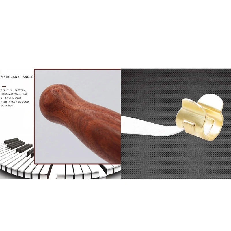 50 Pcs Piano Bridle Straps Standard Style &amp 1x Tuning Key Assist Jarring Hammer with Felt Head |