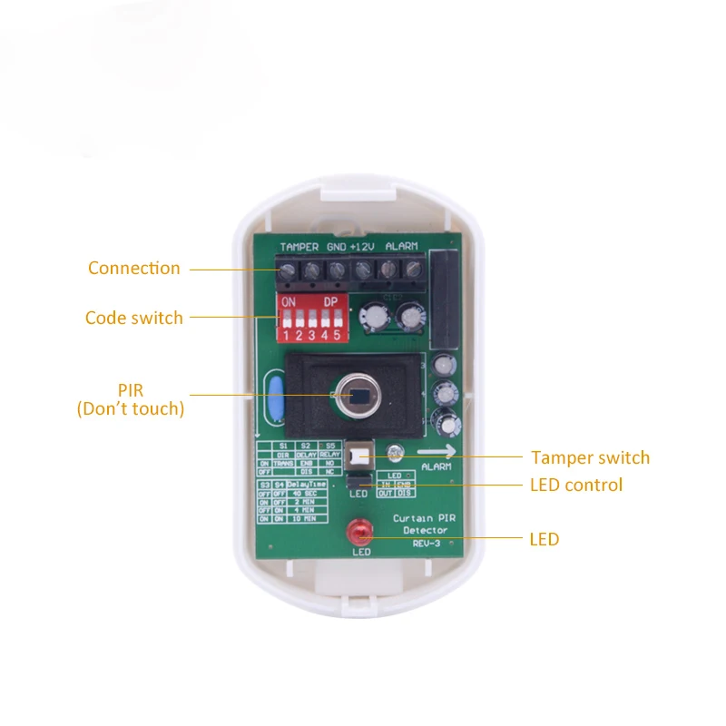 Проводной инфракрасный датчик движения для окон охранная сигнализация с ИК