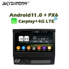 4 Гб + 128 Гб 8 ядер Carplay 1Din PX6 DSP Android 5,0 IPS автомобильный DVD-плеер Bluetooth Wifi GPS карта RDS радио для универсального Nissan
