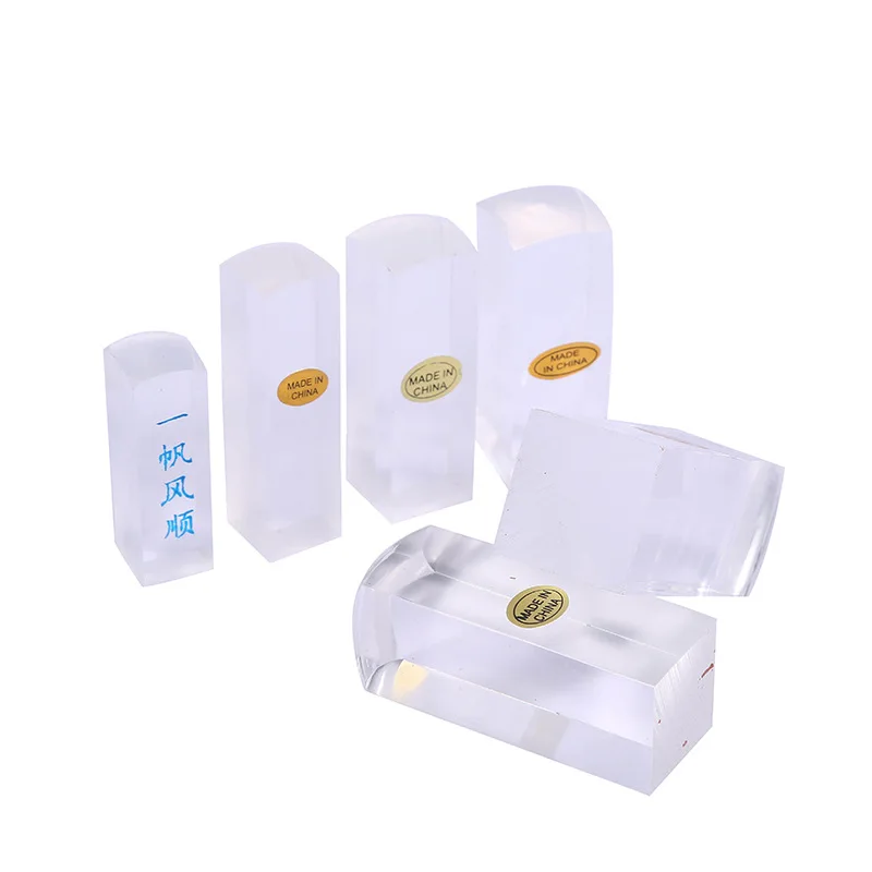 5pcs Transparent white crystal square size 60MM height full range of laser engraved seal materials wholesale | Дом и сад