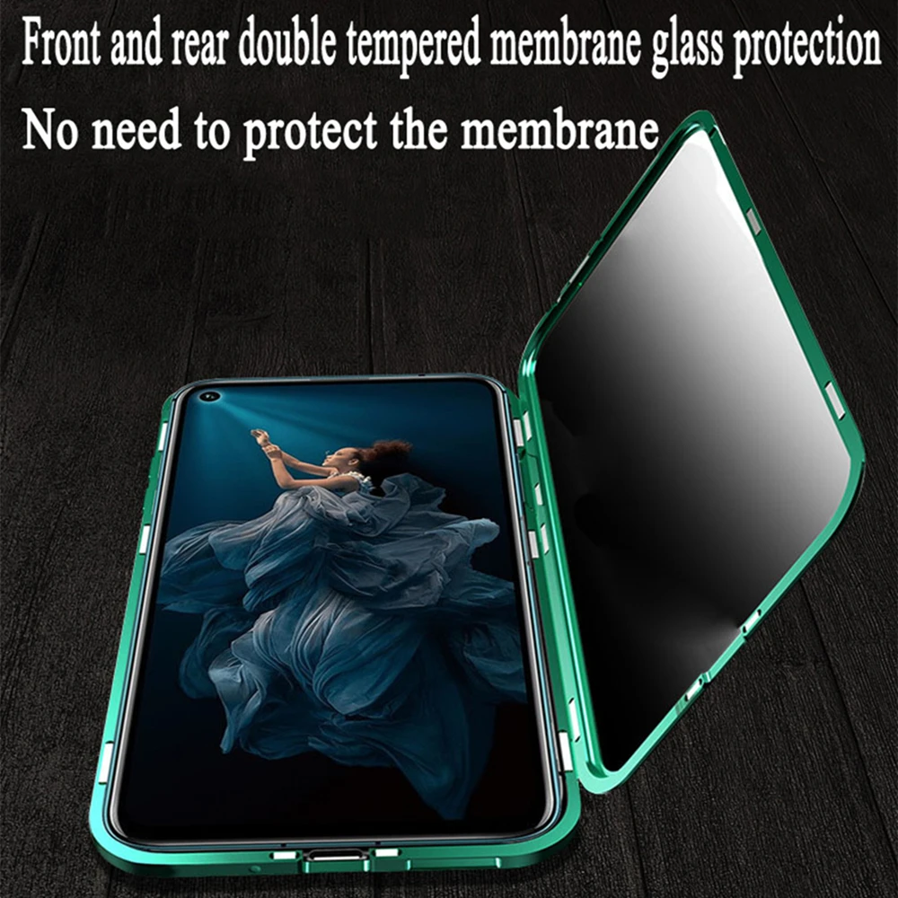 Магнитное закаленное стекло конфиденциальности металлический чехол для