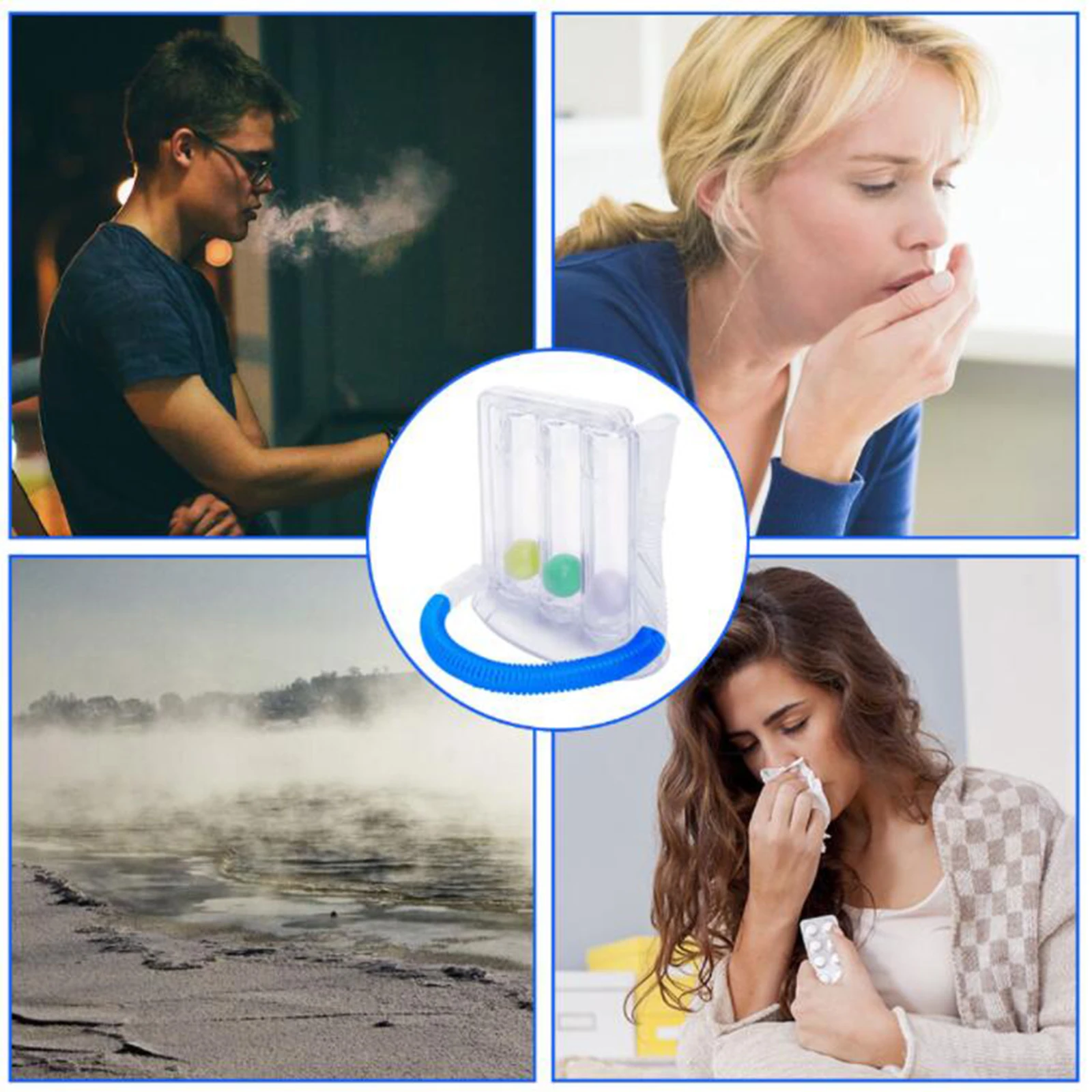 

5000ml Lung Deep Breathing Trainer Exerciser, Breath Measurement System