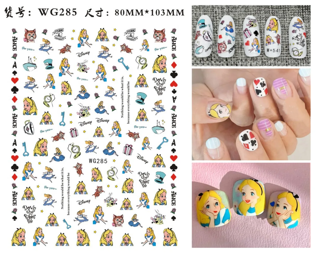 

Disney DIY Cartoon Cute Princess Children Nail Stickers Self-adhesive Student Girl Heart Nail Art Party Decoration Stickers