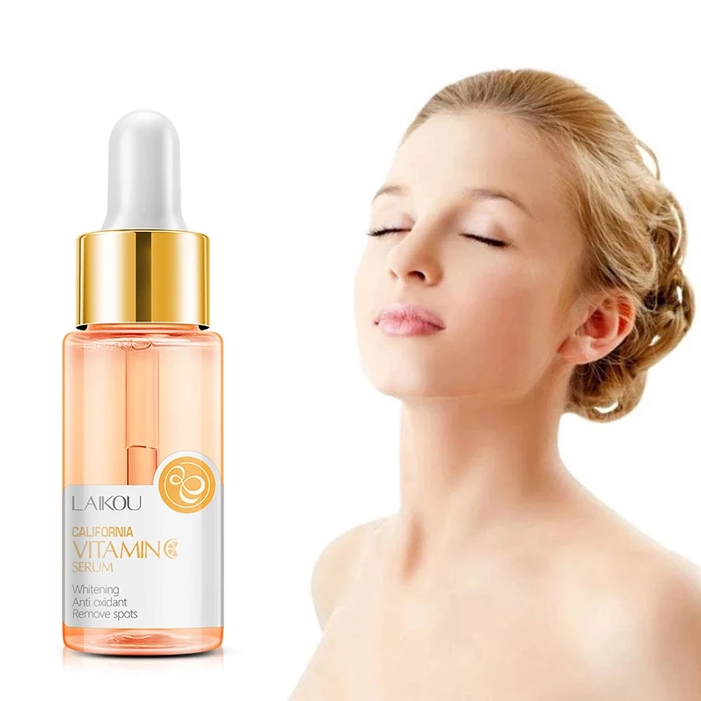 

LAIKOU Vitamin C Whitening Face Serum Hyaluronic Acid Moisturizing Acne Removal Anti-wrinkle Anti-Aging Face Essence Liquid 30ml