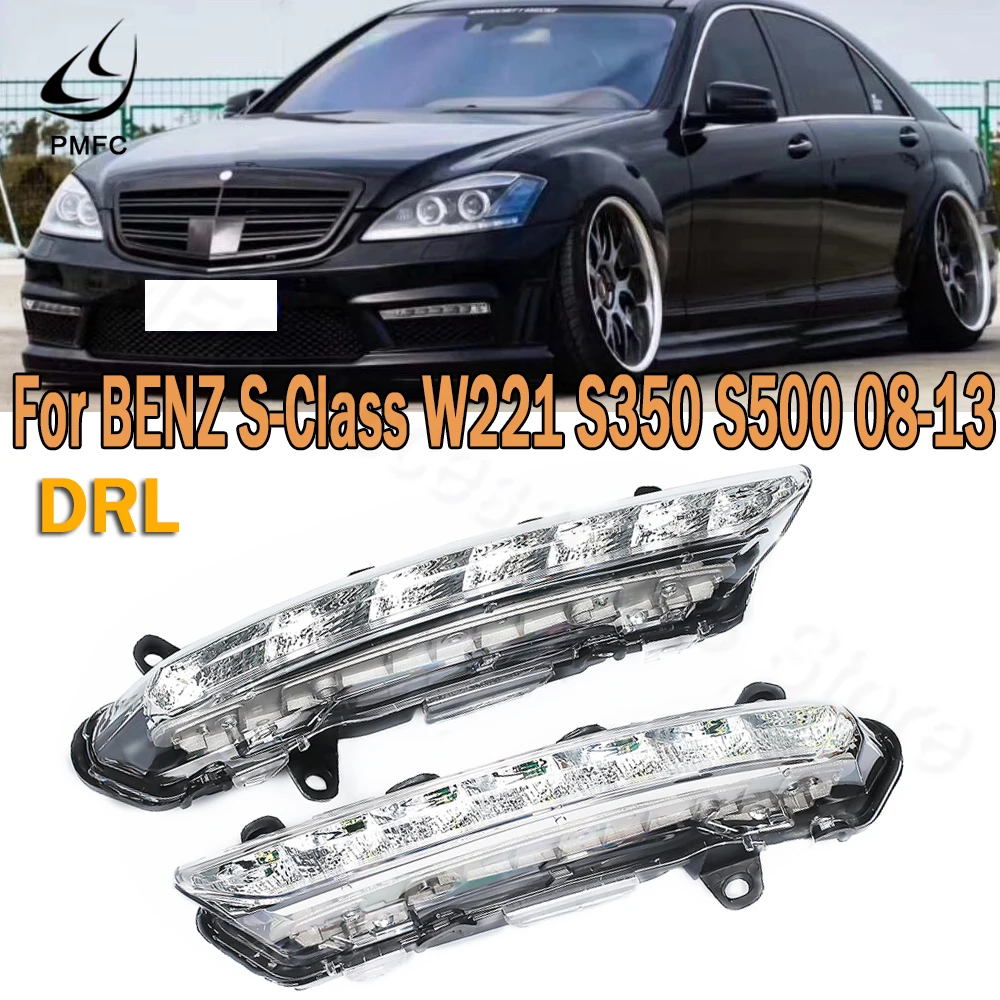 Светодиодные дневные хосветильник огни PMFC DRL для Mercedes BENZ S Class W221 S350 S500 C250 C300 2008 2013