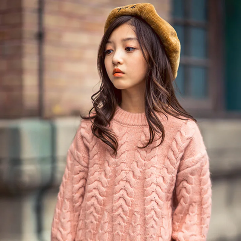 Свитера для девочек костюмы подростков Новинка 2019 года сезон осень-зима Модный