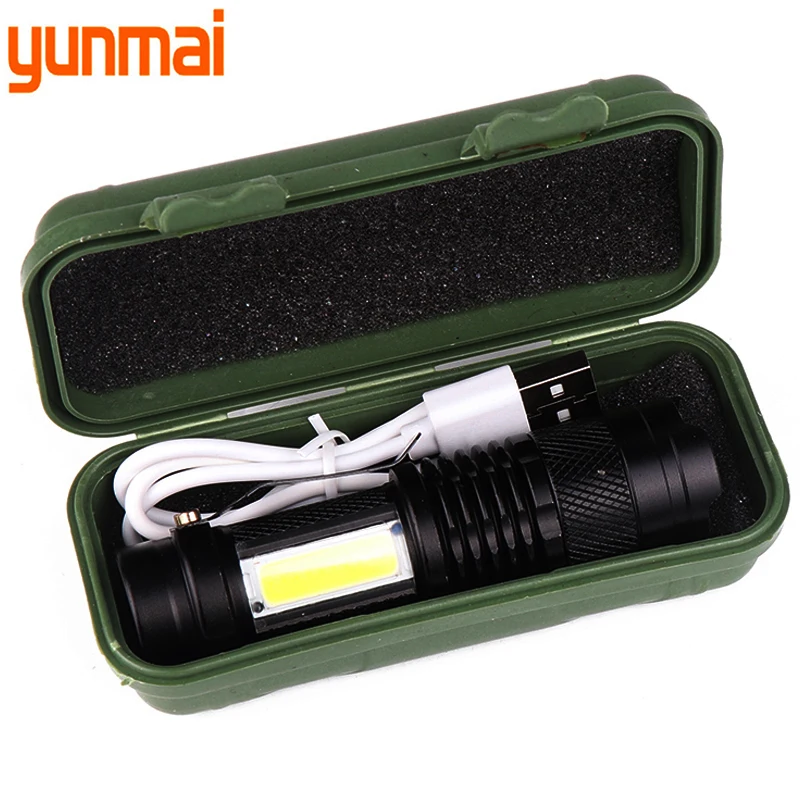 

yunmai XP-G Q5 Zoom Focus Mini led Flashlight Torch Lamp Lantern 2000 Lumen Adjustable Penlight Waterproof T6 light