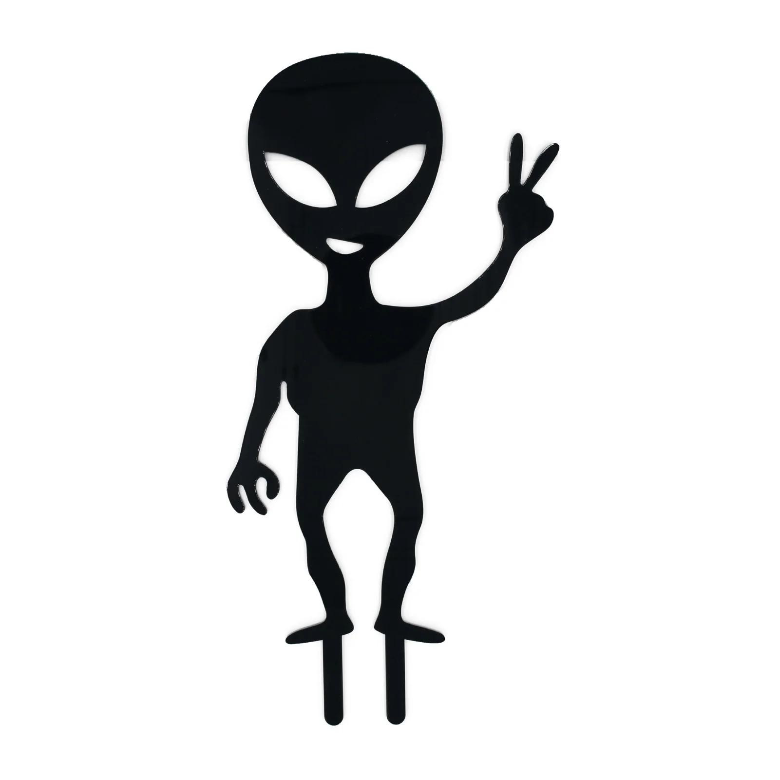 

Acrylic Black Alien Garden Decoration Sign Home Lawn Yard Decor Art Sculpture Garden Statue Easter Spring Decoration Halloween