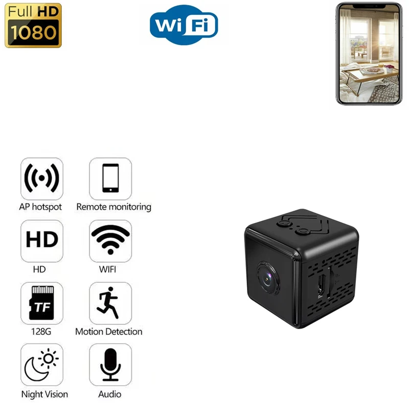 

HD 1080P 4K Wireless Wifi IP Camera 150° Wide Viewing Angle Motion Detection Sport Mini Camera Long Standby 1000mah Surveillance