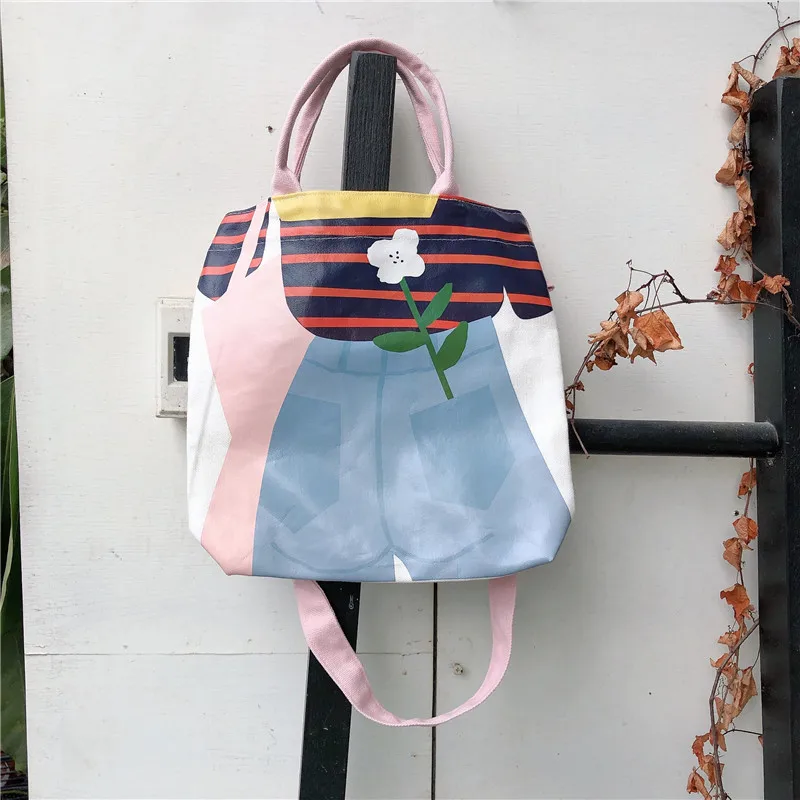 Модная Холщовая Сумка с индивидуальным изображением удобная сумка для хранения