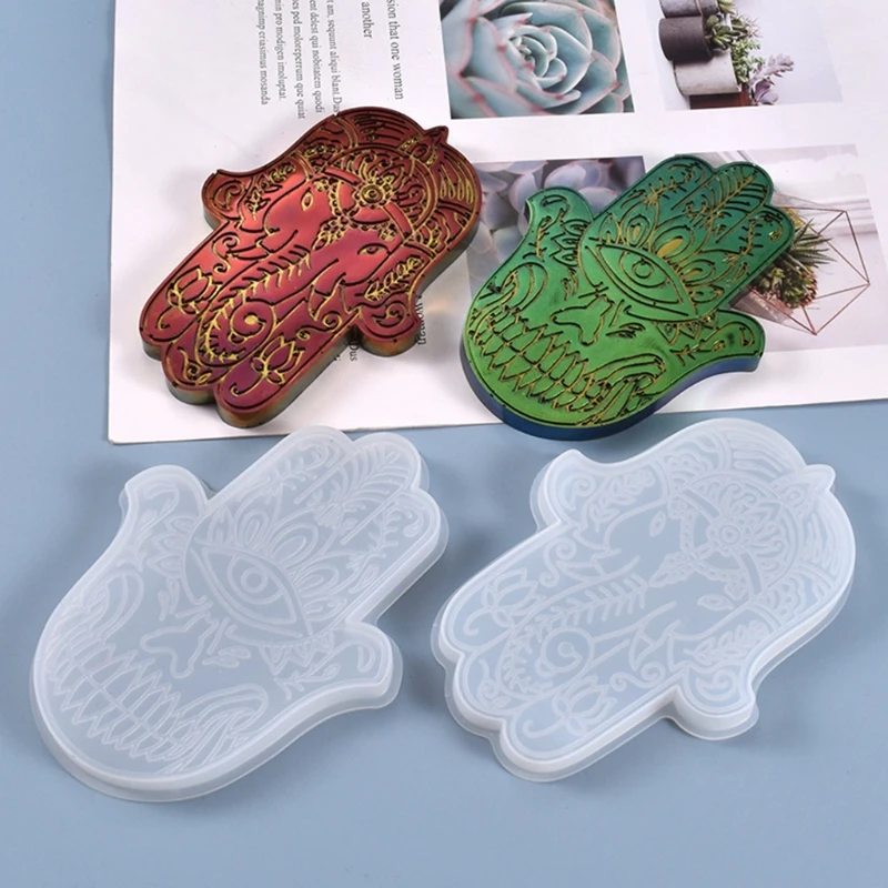 

Crystal Epoxy Resin Mold Cool Hand of Fatima Ornaments Casting Silicone Mould