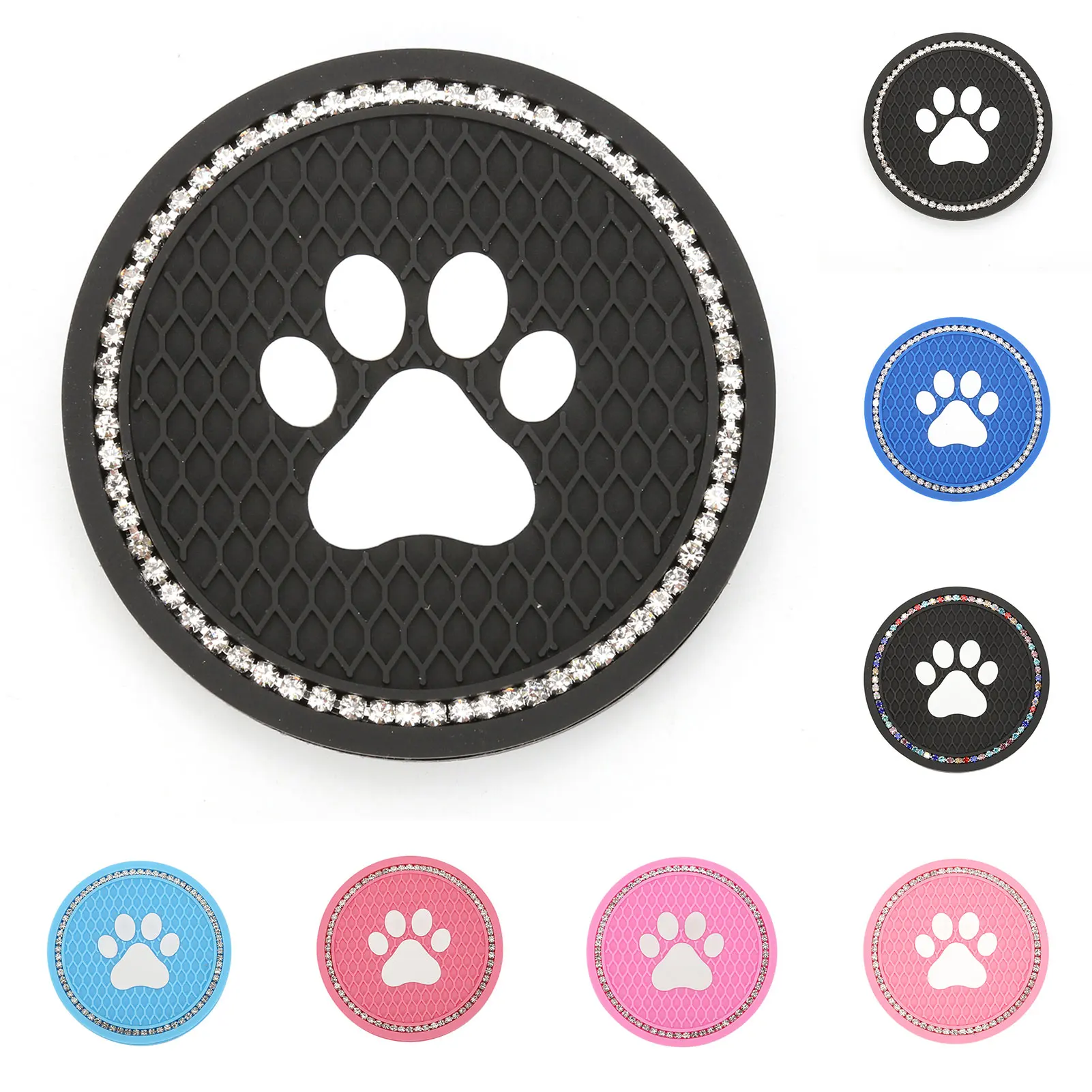 

2pcs Car Coaster Water Cup Bottle Holder Anti-slip Pad Non-slip Detachable Vehicle Cup Mat For Interior Decoration Car Styling