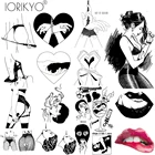 Взрослые губы, старый школьный временный рот, татуировка для женщин, руки, любовь, сделай сам, Blakc, искусственная красота, макияж, водонепроницаемые татуировки для девушек, наклейки