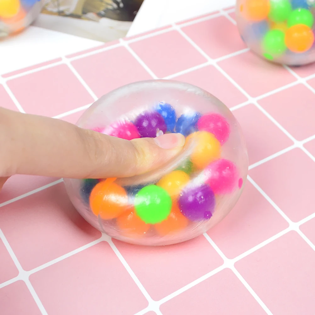 Juguetes antiestr&eacute;s para ni&ntilde;os y adultos, Bola de alivio de tensi&oacute;n colorida, bolas esponjosas de descompresi&oacute;n, regalos-3