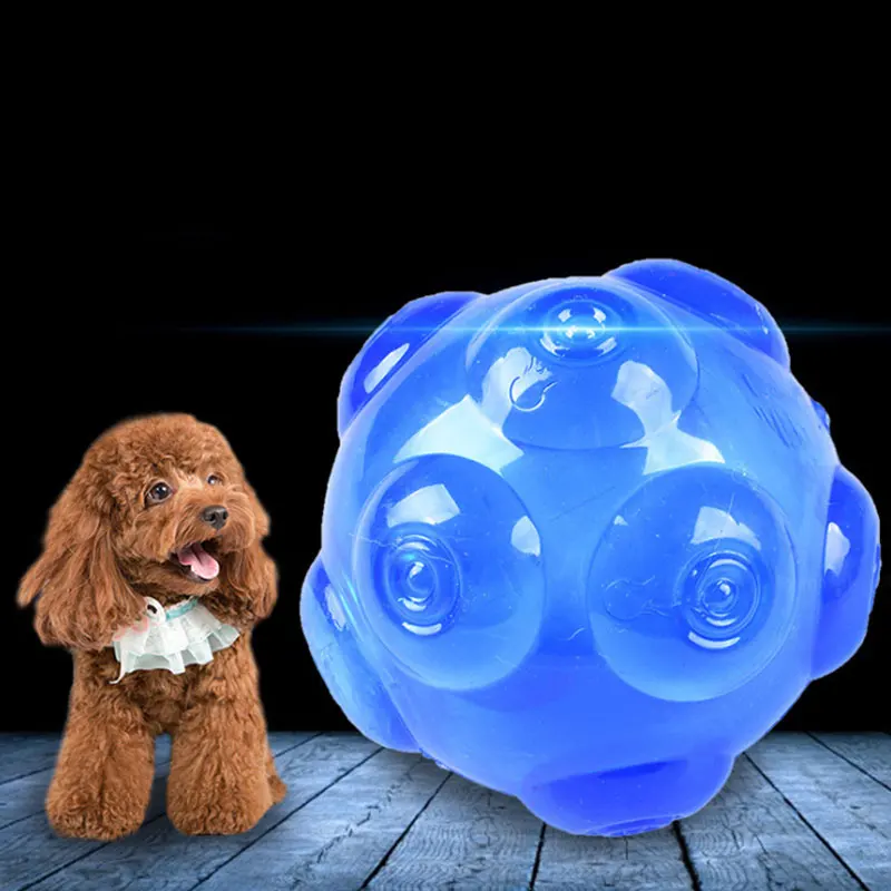 

Dog Toy Durable Bouncy Balls Rubber Bouncy Bite- resistant Dog Chewing Ball Dog Training Pet Toys with Sound