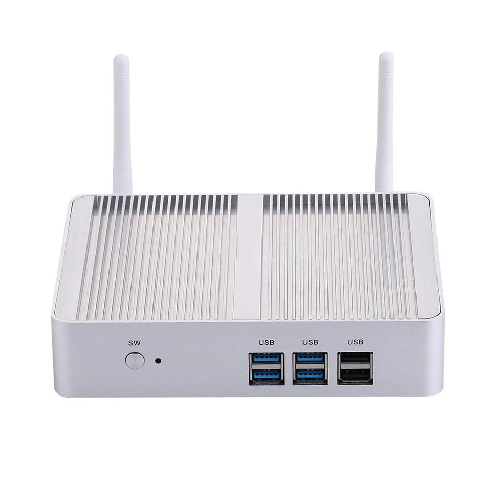 Безвентиляторный мини-ПК Intel N3150 Celeron quad core 1,6~ 2,08 GHz Win10 мини-компьютер Dual HDI Dual LAN