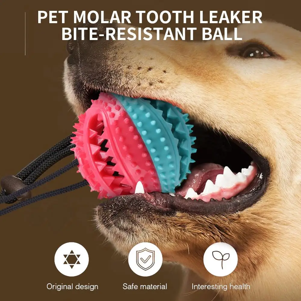 

Chew Toy Pet Dog Toys Missing Ball Pet Nibbling Ball Pet Supplies Rubber 3 Pattern Fun Soft Tempting Tableware