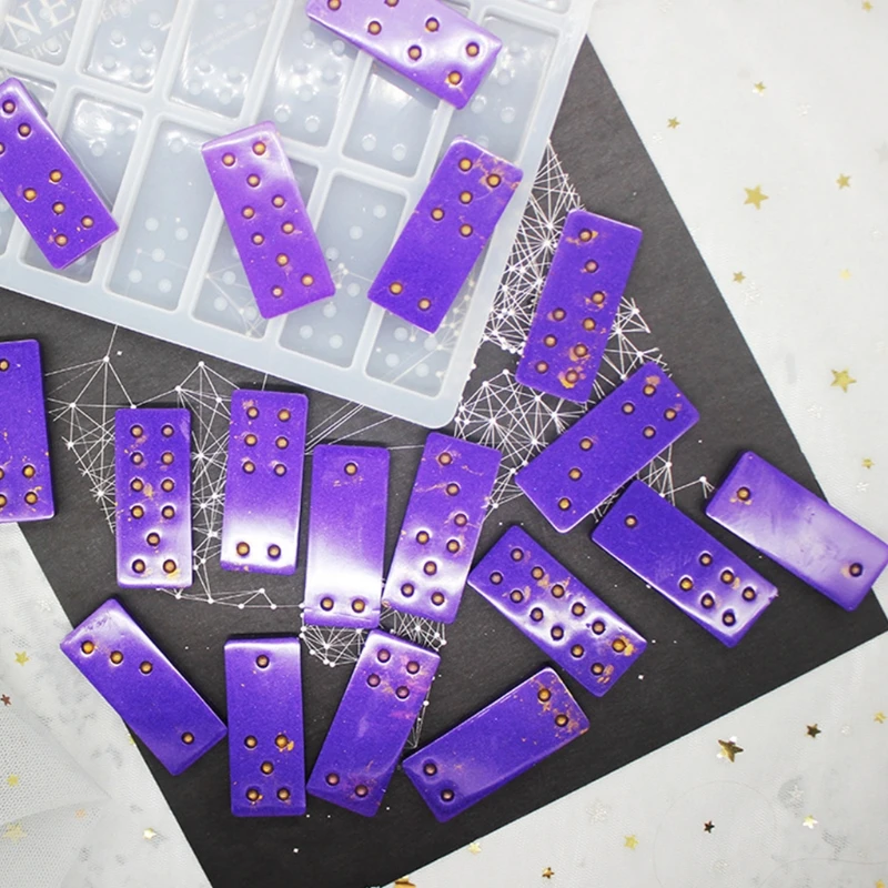 

Dominoes Casting Silicone Mould DIY Crafts Polymer Clay Jewelry Making Tools Crystal Epoxy Resin Game Toy Mold
