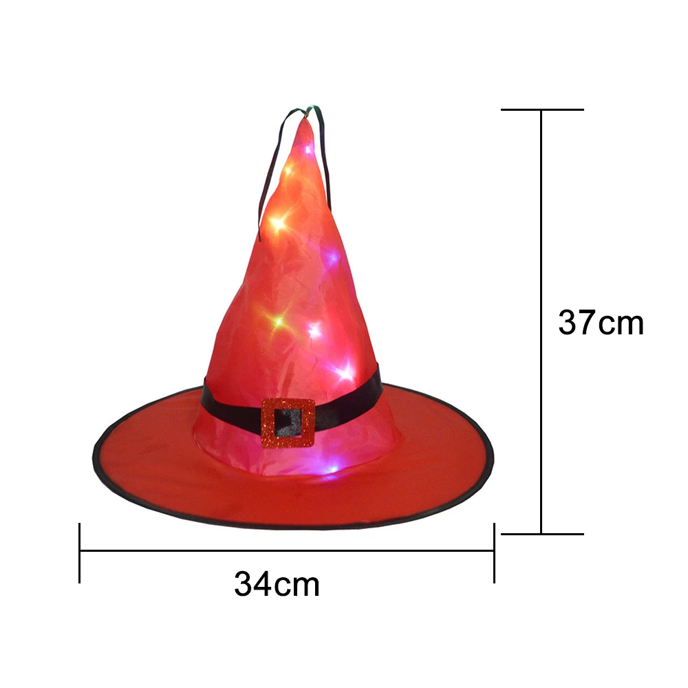 Светодиодный светящийся головной убор ведьмы на Хэллоуин украшение для улицы