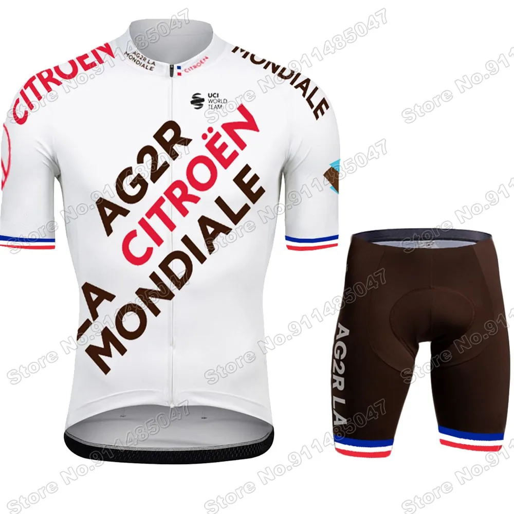 Команда 2021 Ag2r французский Велоспорт Джерси комплект летняя одежда Мужская