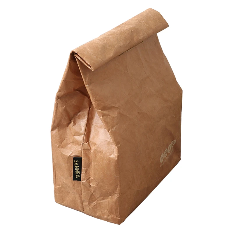 1 шт. коричневая бумажная сумка для обеда многоразовая коробка прочная
