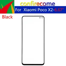 10Pcs\Lot For Xiaomi Poco X2 Touch Screen Panel LCD Front Outer Glass Lens Replacement