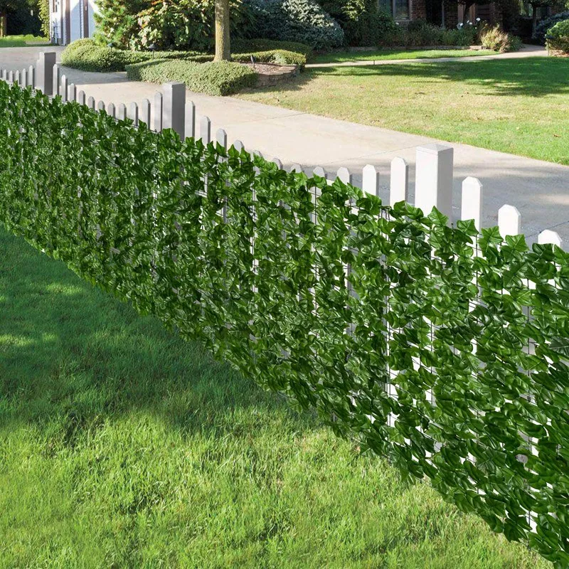 

Artificial Ivy Privacy Fence Screen, 118X19.6in Artificial Hedges Fence and Faux Ivy Vine Leaf Decoration for Garden