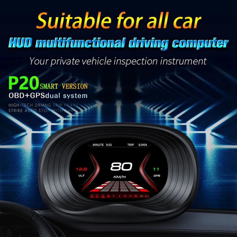 

Новый автомобильный проектор GPS + OBD2 HUD с отображением скорости, лучше, чем проектор скорости, с временем сигнализации и повышенной скоростью...