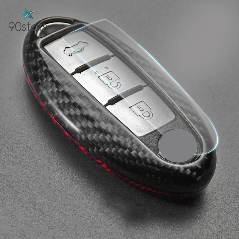 

Carbon Fiber Remote Key Car Key Shell Case Key Cover for Nissan GTR Infiniti X-TRAIL SYLPHY TEANA TIIDA Sunny Bluebird Patrulla