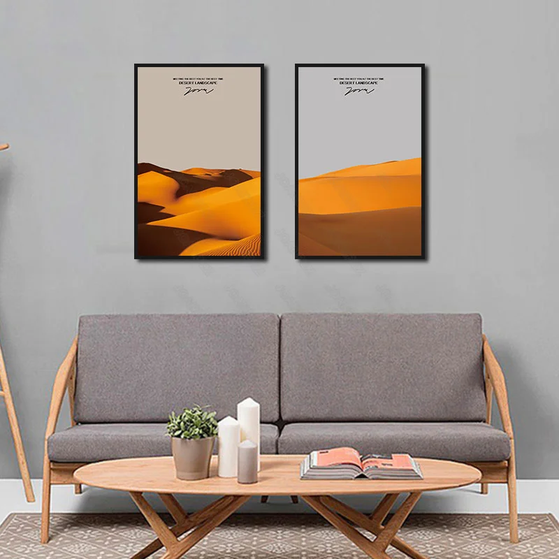 

Modern Large Piece of Desert Beauty English Poster On White Background Living Room Decoration Poster Wall Furniture Art