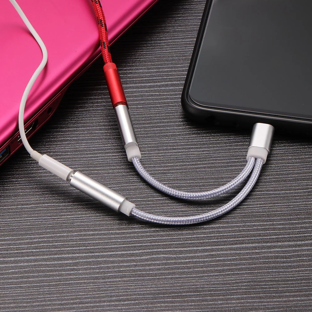 2 в 1 адаптер для телефона USB Type C зарядный кабель Type-C конвертер 3 5 мм аудио Xiaomi Huawei