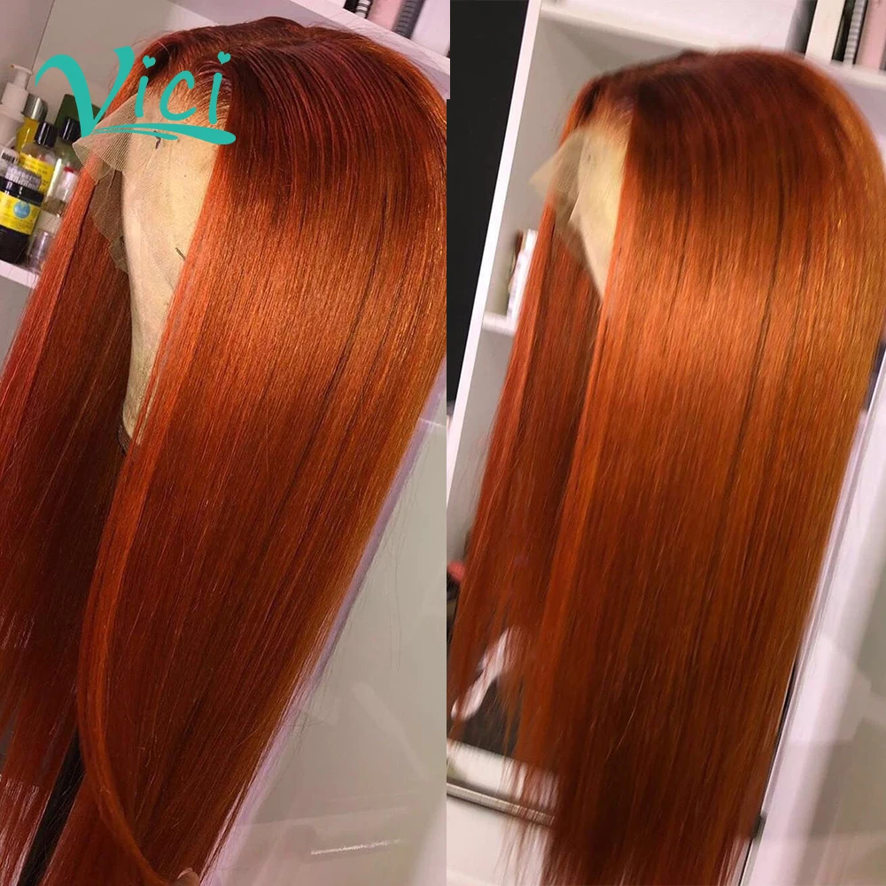 Коричневый парик с кружевной передней частью 150% Плотность 13x6 светлые