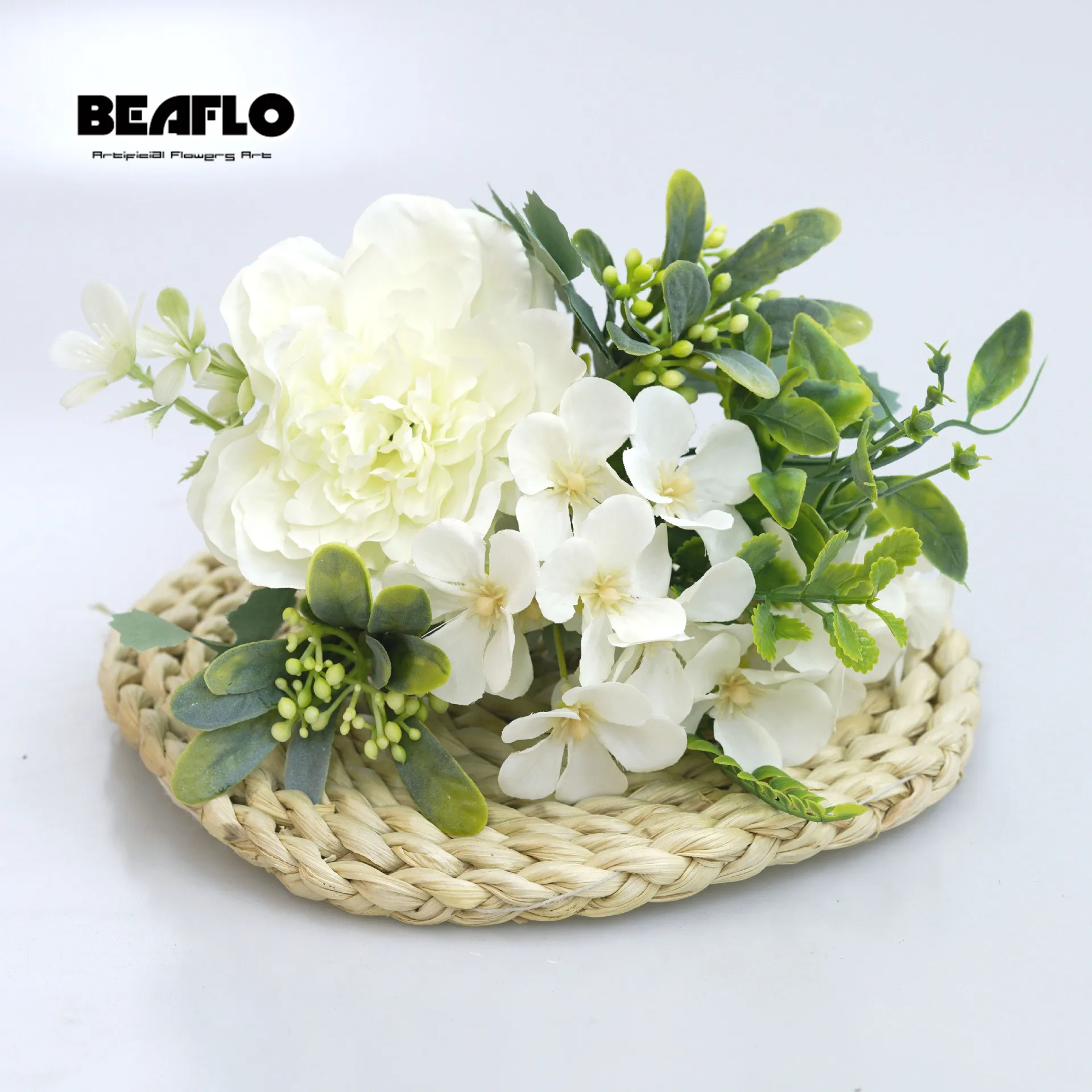 

1 Bouquet Camellia Artificial Peony Rose Flowers Silk Fake flores Wedding Flower DIY Home Garden Party Office Decoration