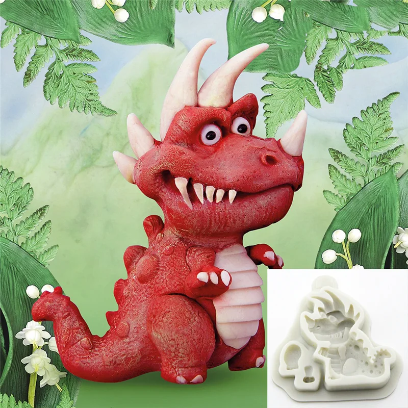 

Luyou 1pc Dinosaur Silicone Cake Molds Fondant Resin Mold Birthday Cake Decorating Tools Kitchen Baking Accessories FM1872