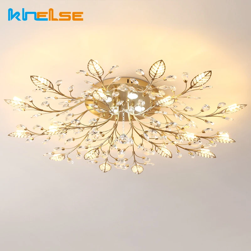 Khelse с украшением в виде кристаллов потолочный светильник Спальня лампа