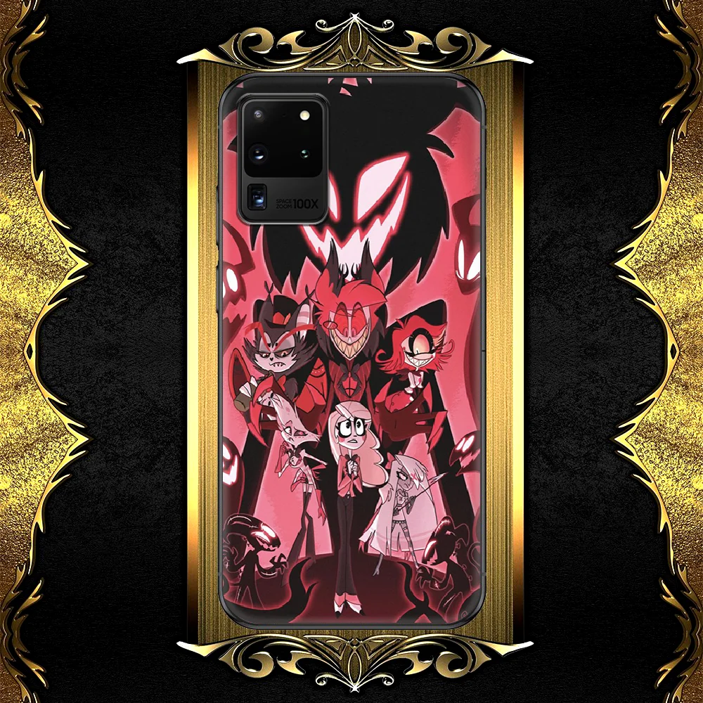

Harzbin Hotel Alastor Anime Phone Case For Samsung Galaxy S 6 7 8 9 10 E 20 UITRA FE 21 Edge Note 8 9 10 Plus black Funda Luxury