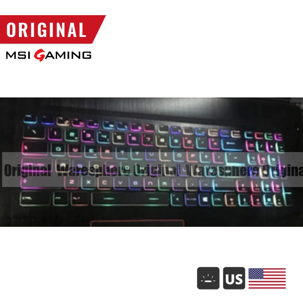 Новый оригинальный чехол для телефона MSI GE75 верхний с разноцветной клавиатурой