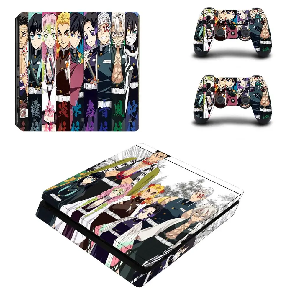 

Demon Slayer: Kimetsu no Yaiba PS4 Slim наклейка на кожу Наклейка виниловая для Playstation 4 PS4 Slim Skin консоли и 2 контроллеров