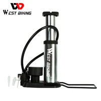 west biking ultra light mtb bike pump portable cycling inflator foot bomba de ar bicicleta 100120psi high pressure bicycle pump