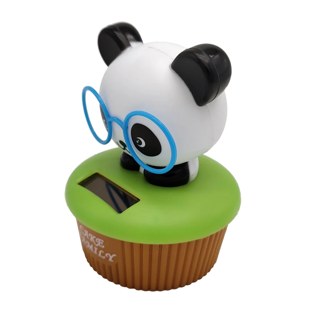 Cartoon Solar Powered Dancing Panda Animal Swing Figure Model Toy Dashboard Car Desk Decoration | Игрушки и хобби