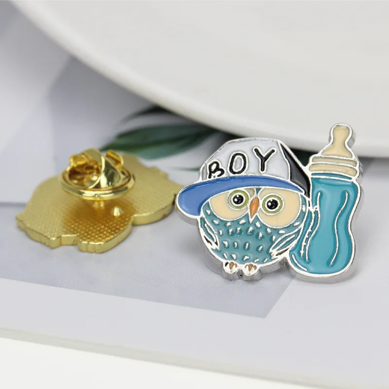 Брошь на лацкан с изображением птицы Минервы в форме совы эмалированная 8 видов