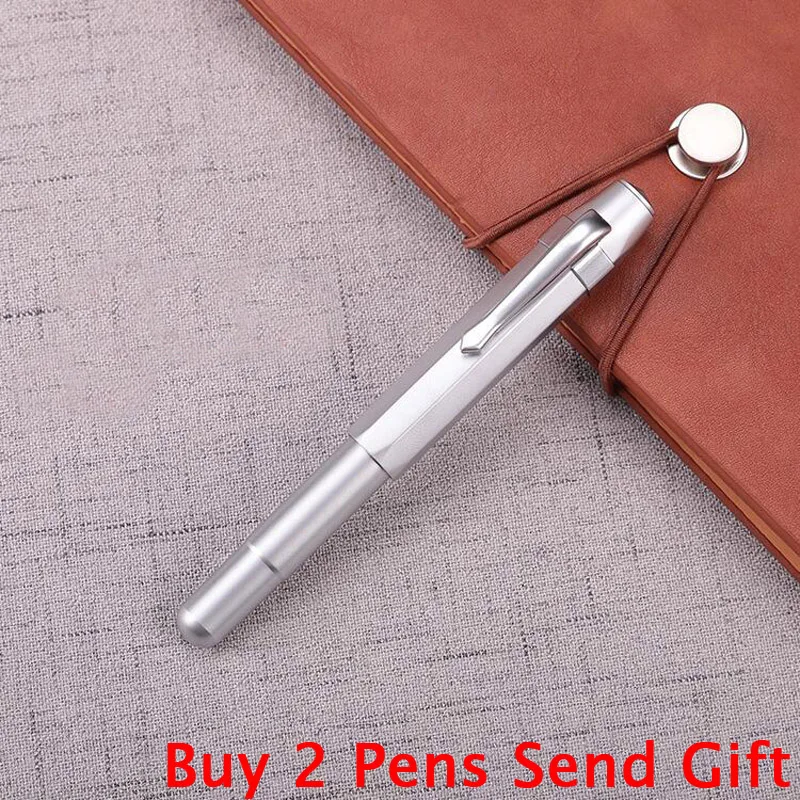 Matte Silver Классический дизайн Kaweco латунная Спортивная карманная авторучка тяжелый металл медь ручка для письма может гравировать купить 2 ручки отправить подарок - Цвет: Matte Silver