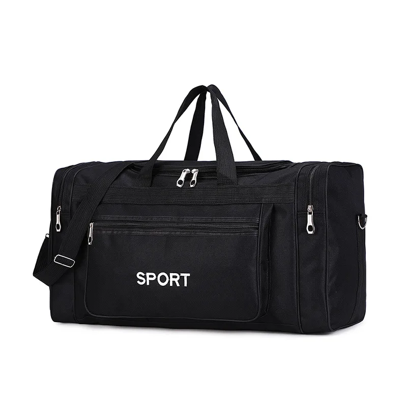Waterproof Men Sport Travel Bag Women GYM Bags New Red Yoga Fitness Bag Unisex Handbag Large Capacity Nylon Duffle Bag XA165K - Цвет: Black