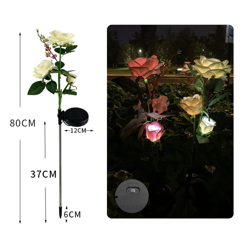 

Solar Lights Outdoor Decorative Solar Flower Lights Christmas Decorations 3LED Waterproof Garden Landscape Lawn Lamp Night Light
