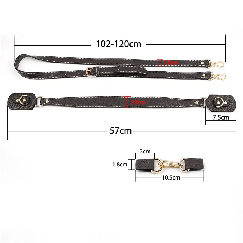 

Artificial PU bag strap 3PCS Set Bag Shoulder Strap DIY Woven Set Solid Color Handmade Bag Bottom PU Leather Bag Accessory Set