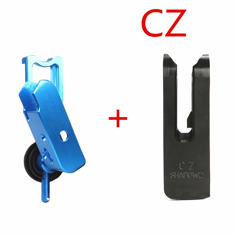 CZ BLUE Горячая TMC IPSC алюминиевая гоночная кобура и блок вставки для: SV, Glock CZ shadow 2 Черный Красный Синий Охота Вечерние - Цвет: CZ BLUE