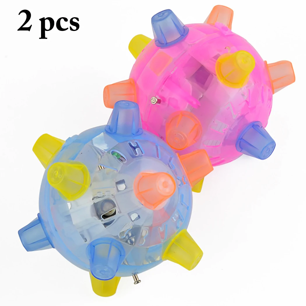 

2PCS Pet Ball Toy Music Creative Flashing Dancing Dog Ball Glowing Fun Jumping Balls Pet Dog Interactive Balls Pet Toy Supplies