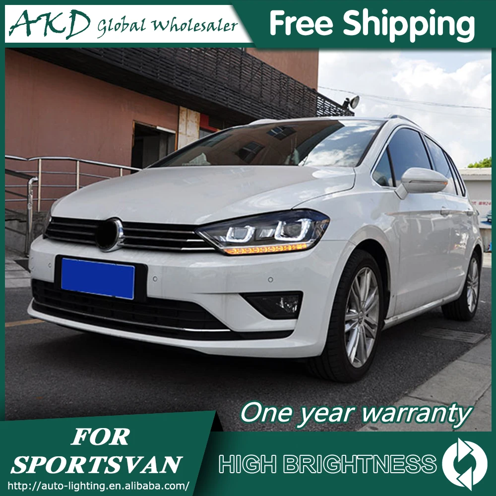 Налобный светильник s для автомобиля VW Golf 7 Sportsvan 2016-2018 Golf7 ДХО светодиодный